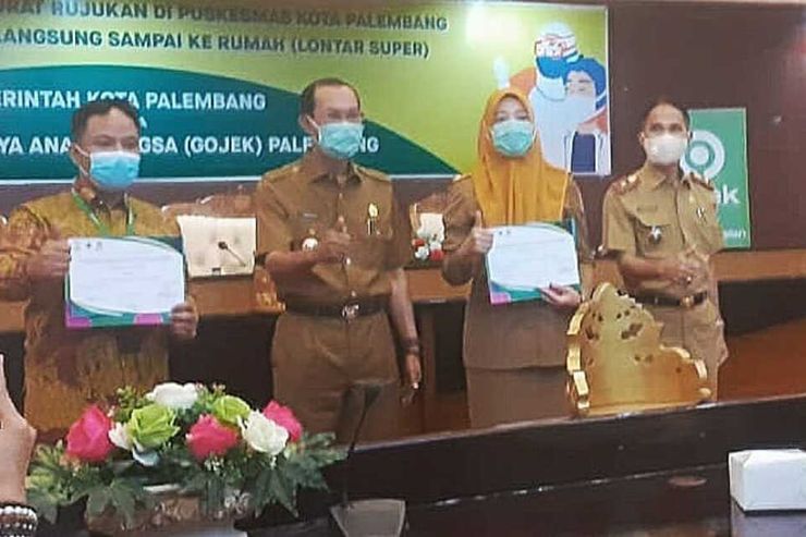 Kurangi Mobilitas Orang, Pemkot Palembang Gandeng Gojek Antar Obat dan Surat Rujukan