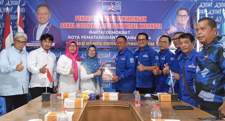 Kunjungi Kantor Partai Demokrat, Susanti Minta Restu Maju Jadi Walkot Pematangsiantar 2024-2029