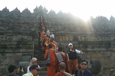 Setelah 5 Hari Perjalanan, Biksu Thudong Tiba di Candi Borobudur