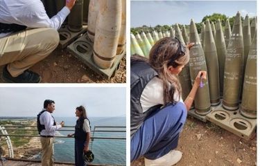 Tangkapan layar unggahan yang menampilkan Nikki Haley menuliskan Finish Them di rudal milik Israel.