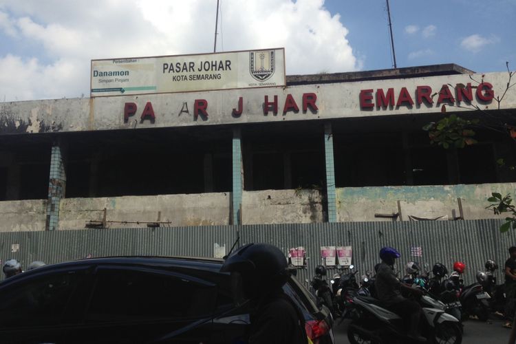 Ilustrasi Pasar Johar di Semarang.