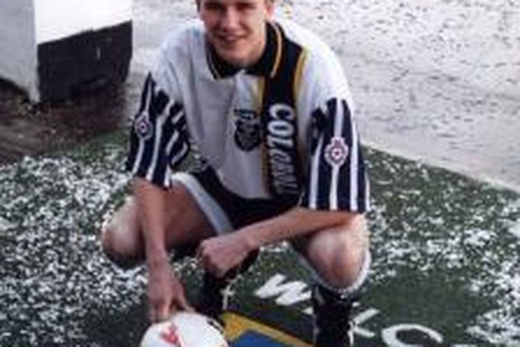 David Beckham saat dipinjamkan ke Preston North End pada musim 1994-95.