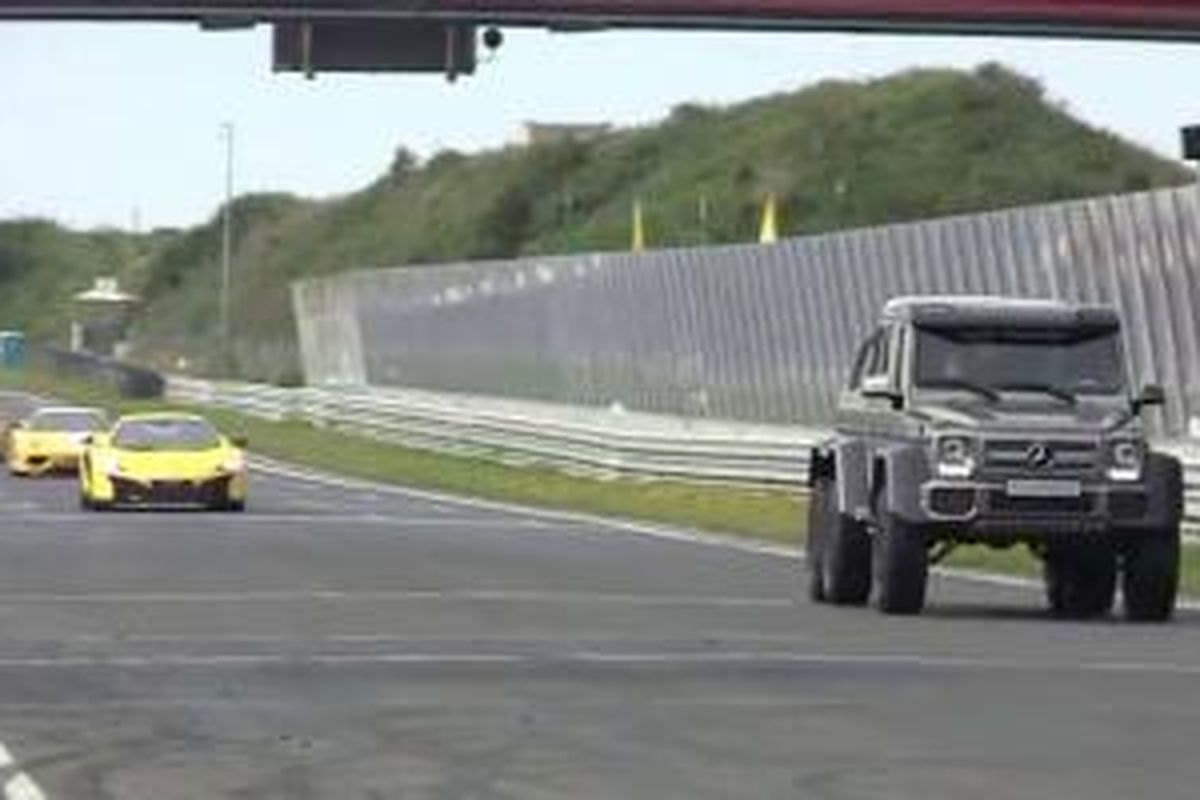 Mercedes-Benz G63 AMG 6X6 libas Circuit Park Zandvoort di Belanda