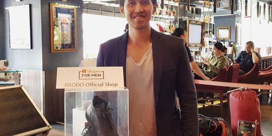 CEO Brodo Yukka Harlanda saat peluncuran Shopee For Men, Jakarta, Rabu (1/8/2018).