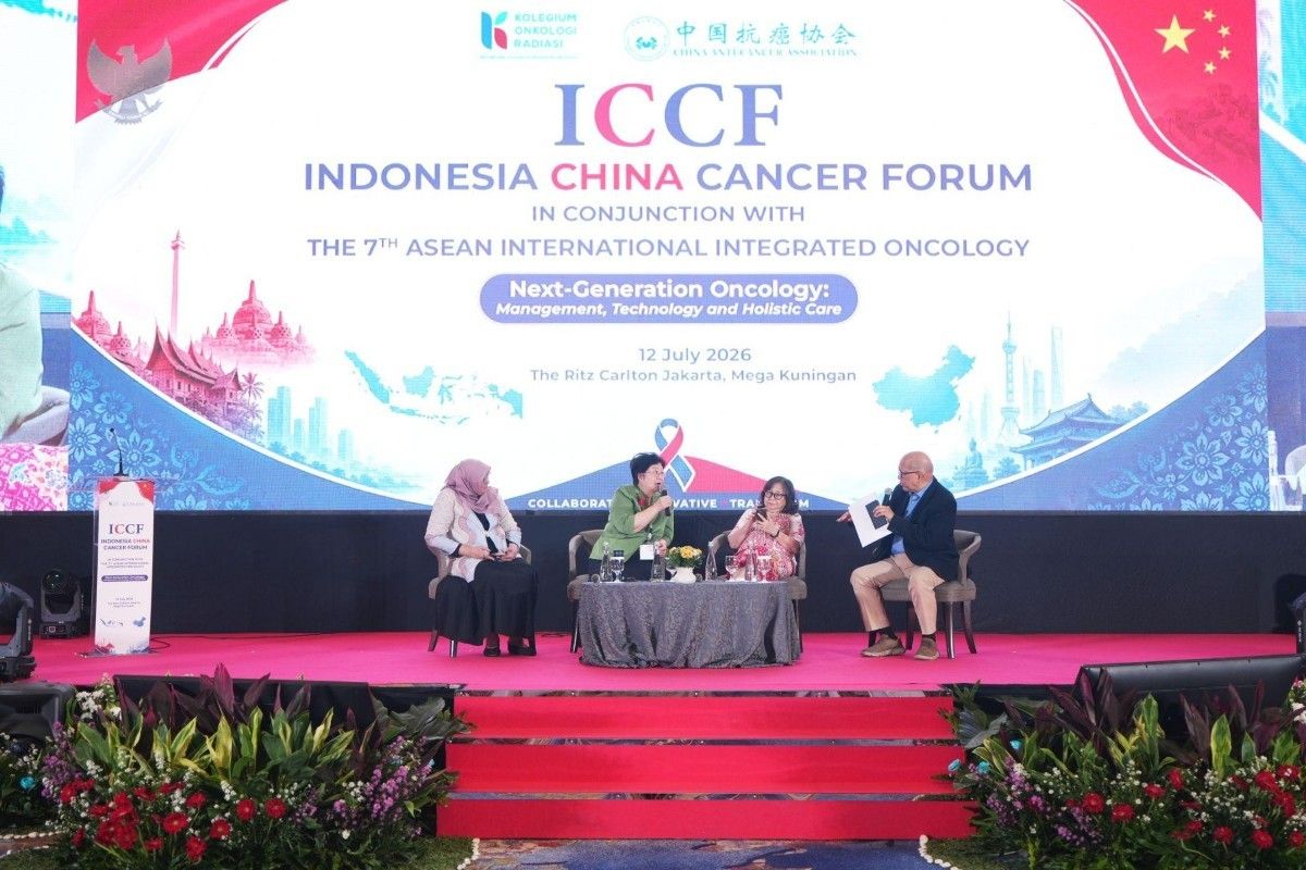 Indonesia-China Cancer Forum (ICCF) 2026 sebagai bagian dari Global Medical Summit Indonesia digelar di Hotel Ritz-Carlton Mega Kuningan, Jakarta, Minggu (12/7/2026).
