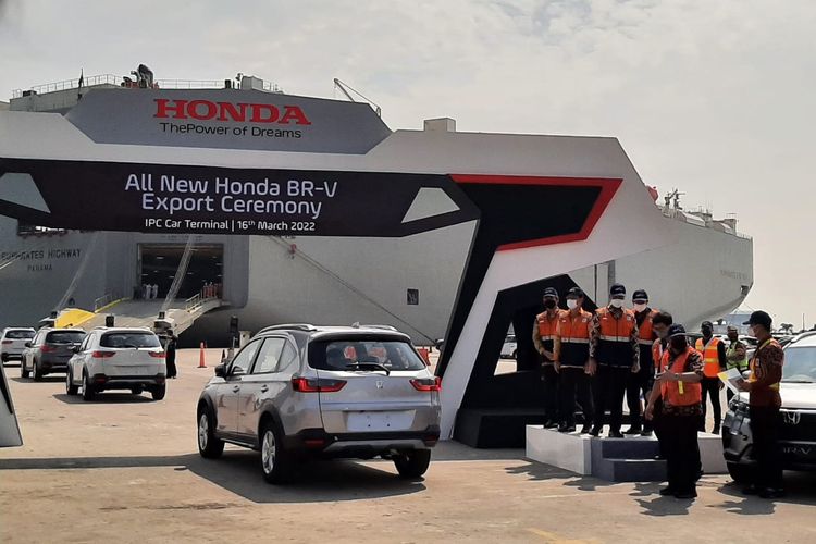 Seremoni ekspor perdana All New Honda BR-V buatan Indonesia, Rabu (16/3/2022).