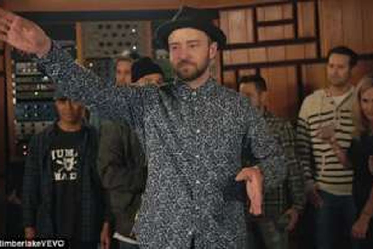 Justin Timberlake dalam video musik Can't Stop The Feeling yang dirilis pada Kamis (5/5/2016).