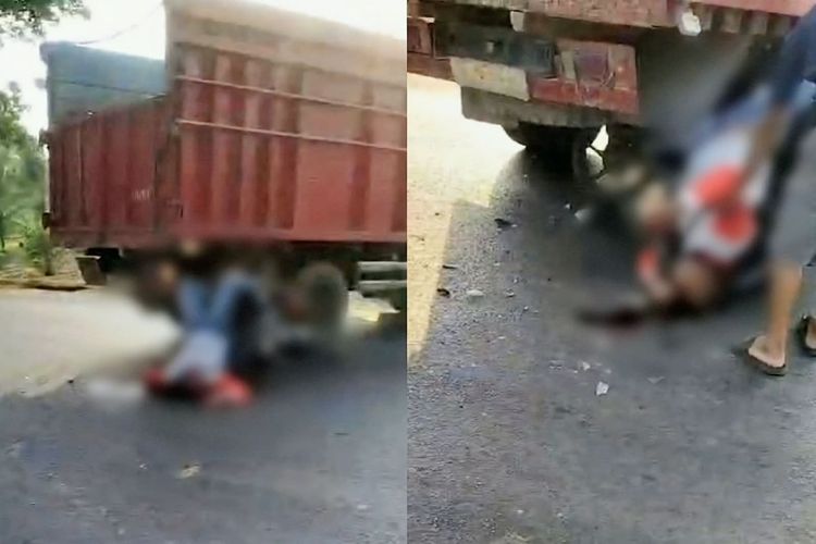 Pemotor di Lampung Timur Tabrak Truk yang Sedang Antre BBM
