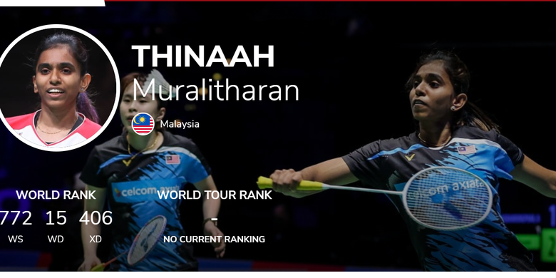 Pemain ganda putri Malaysia, Thinaah Muralitharan.