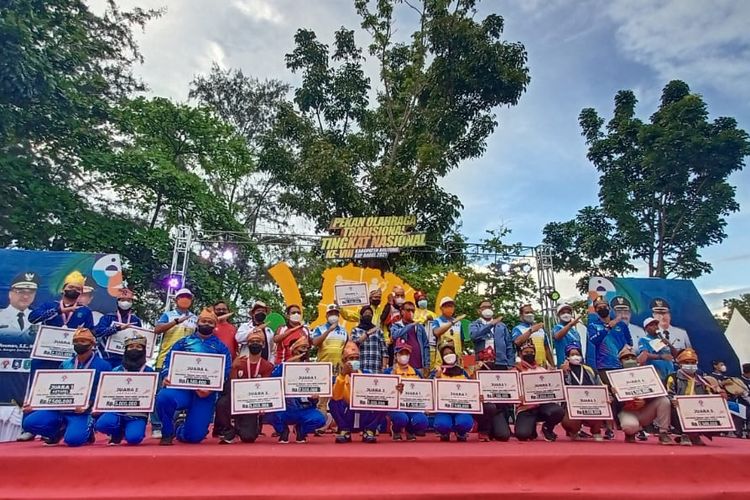 Kontingen Banten dan Jawa Barat tampil sebagai juara umum bersama dalam gelaran Pekan Olahraga Tradisional tingkat Nasional (Potradnas) VIII Tahun 2021