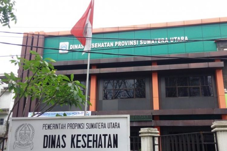Kantor Dinas Kesehatan Pemprov Sumut di Jalan Prof HM Yamin, Rabu (25/1/2017).