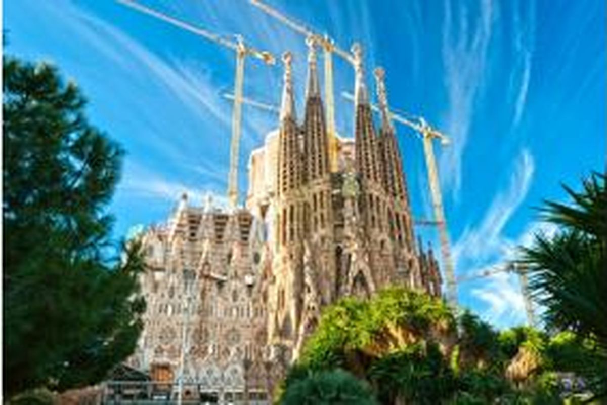 La Sagrada Familia, Barcelona, Spanyol.