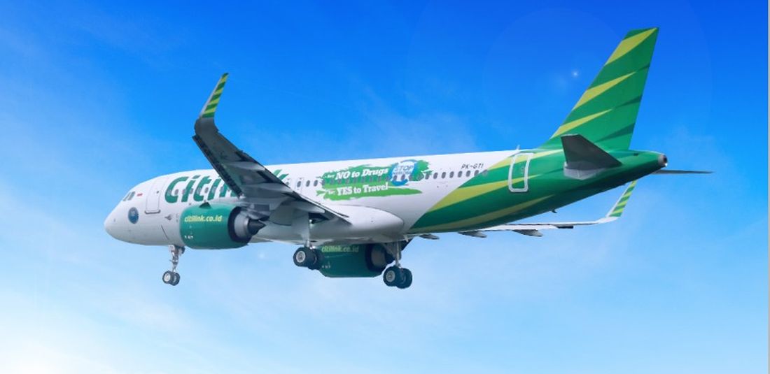 Livery khusus di pesawat Airbus 320 milik Citilink.