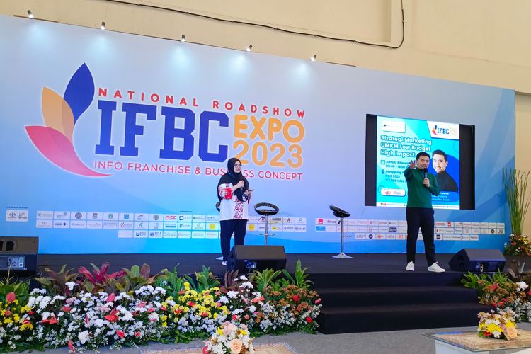 Adythia Pratama, Direktur Utama PT Braja Biru Abadi pada pameran IFBC 2023 di ICE BSD pada Jum'at (3/11/2023)
