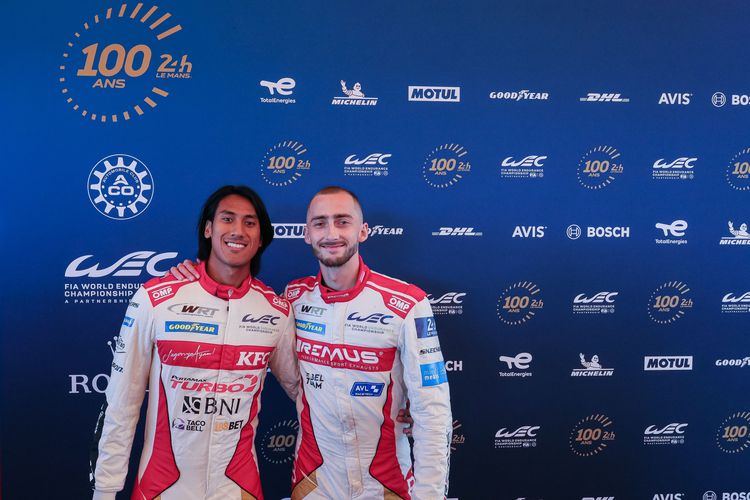 Sean Gelael (Indonesia) dan Ferdinand Habsburg (Austria) yang tergabung dalam tim WRT 31 akan beraksi di balapan 24 Hours of Le Mans pada Sabtu (10/6/2023). 
