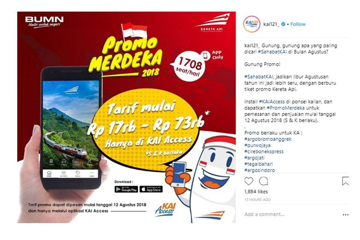 Promo Merdeka PT KAI