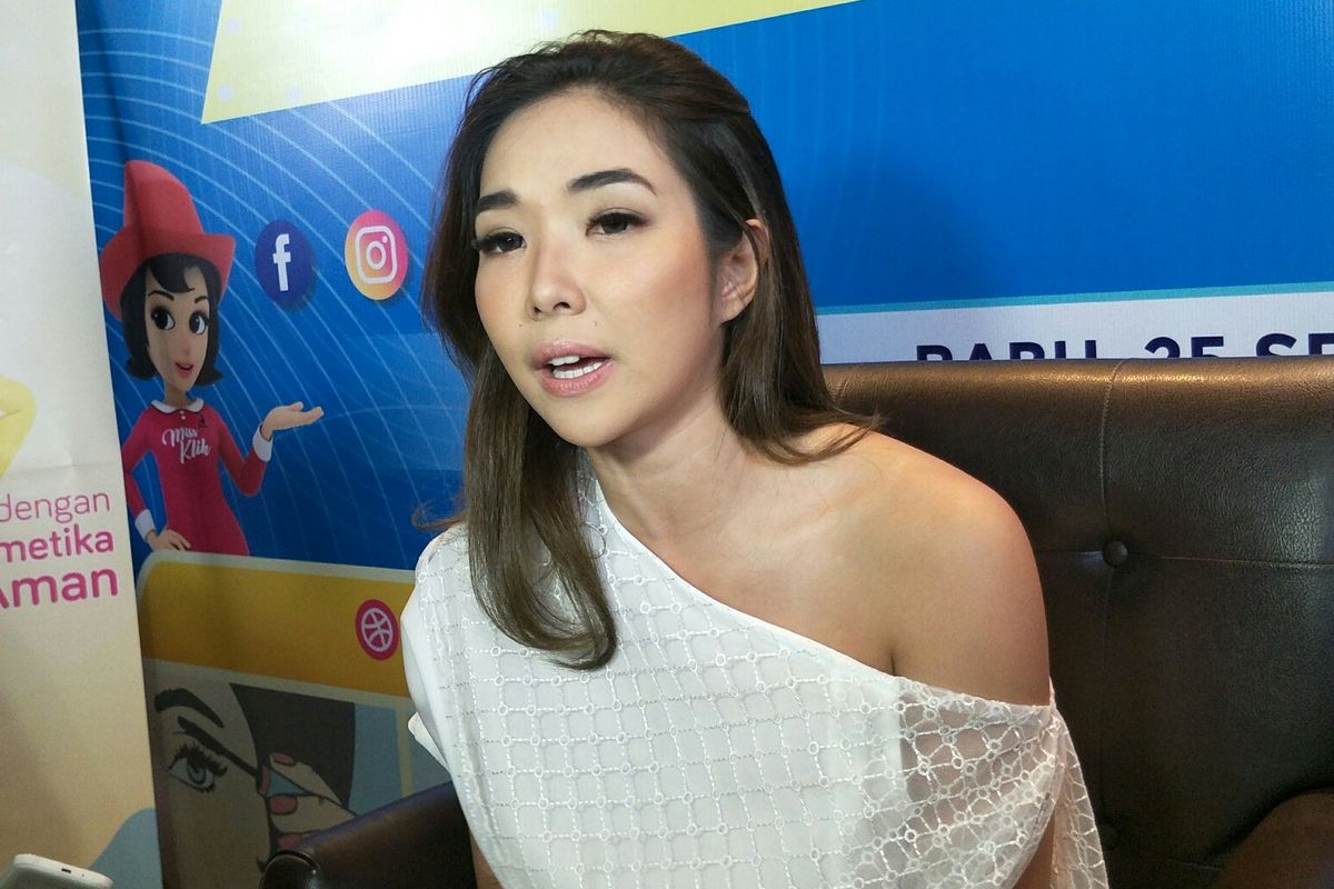 Artis peran Gisel Anastasia saat ditemui di kawasan Wijaya, Kebayoran Baru, Jakarta Selatan, Rabu (25/9/2019).