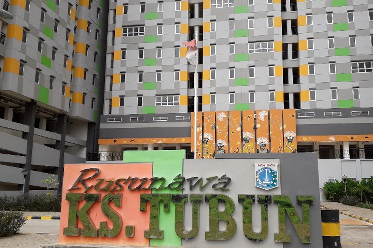 Rumah Susun KS Tubun di Jalan KS Tubun Raya, Palmerah, Jakarta Barat pada Senin (12/3/2018). 