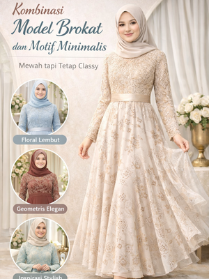 Kombinasi Model Brokat dan Motif Minimalis