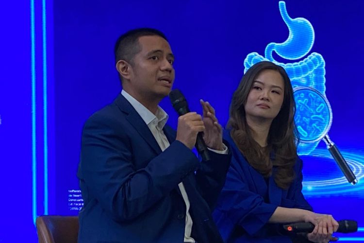 Dokter spesialis anak Miza Afrizal Azwir, Sp.A, BMedSci, MKes dalam acara LACTOGROW Digestion Expert Lab di Mal Kota Kasablanka, Jakarta Selatan, Jumat (5/6/2026).