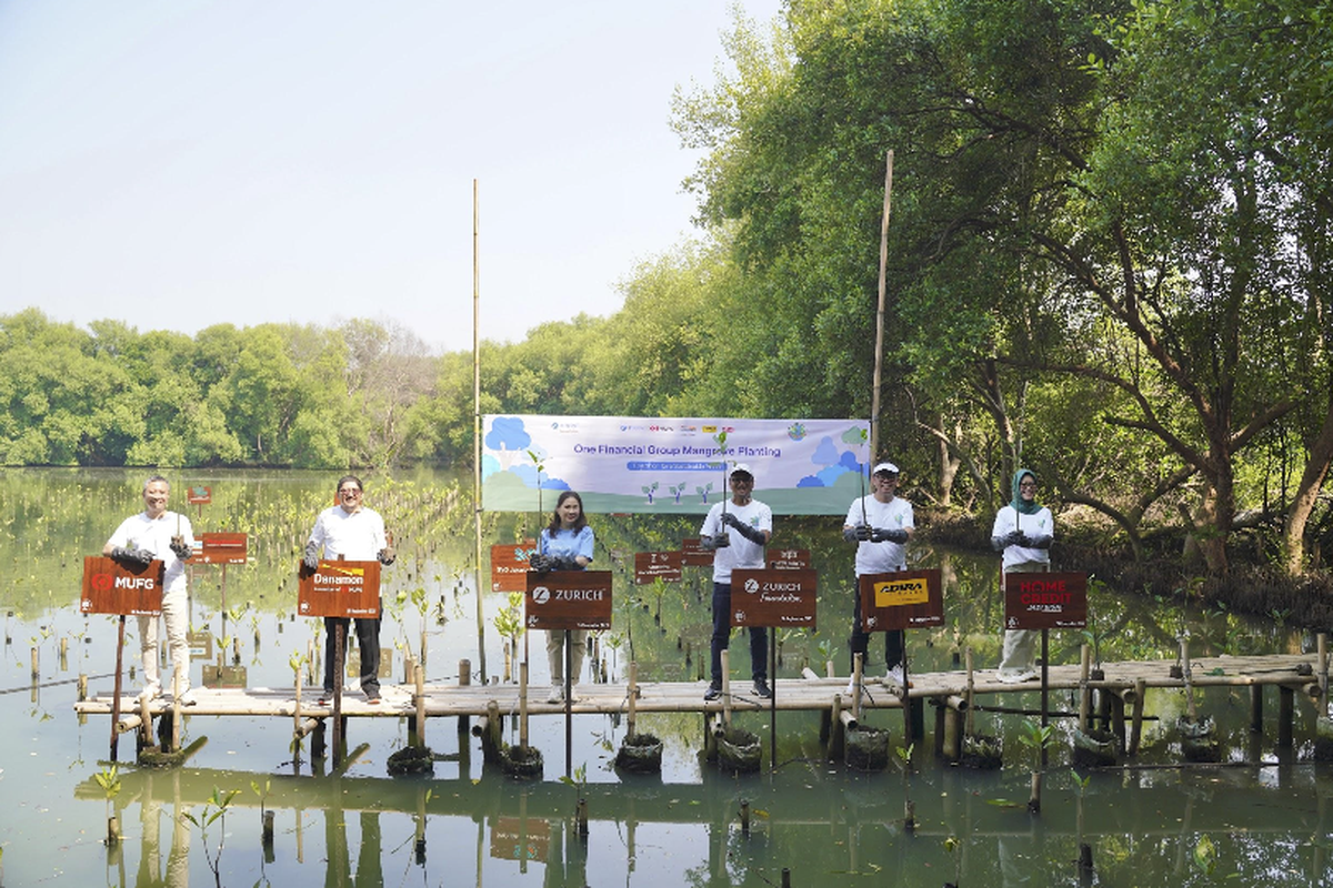 Diluncurkan pada 25 September 2025, inisiatif kolaboratif One Finance Group ini menargetkan penanaman lebih dari 1.500 pohon mangrove di enam kota besar di Indonesia.