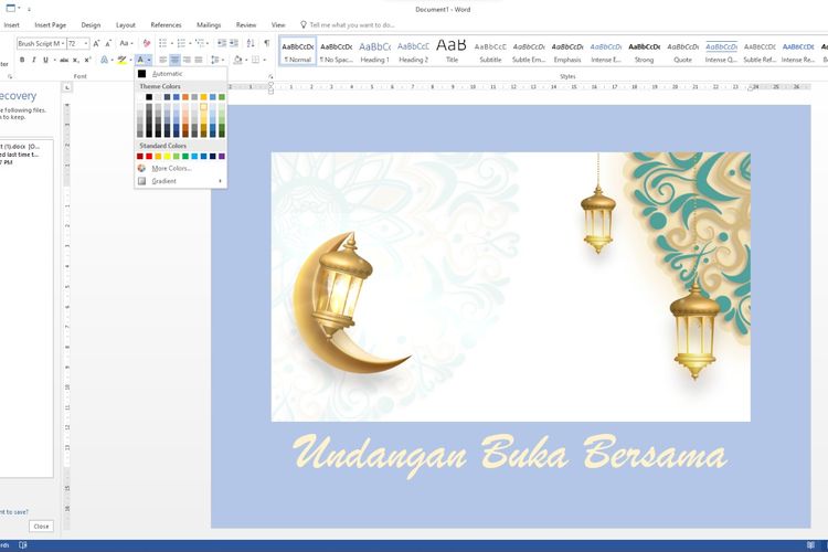 Cara Membuat Undangan Bukber Via Canva Dan Microsoft Word 6395