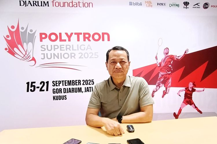 Bupati Kudus Sam?ani Intakoris saat ditemui di sela-sela gelaran Polytron Superliga Junior 2025, Minggu (21/9/2025)
