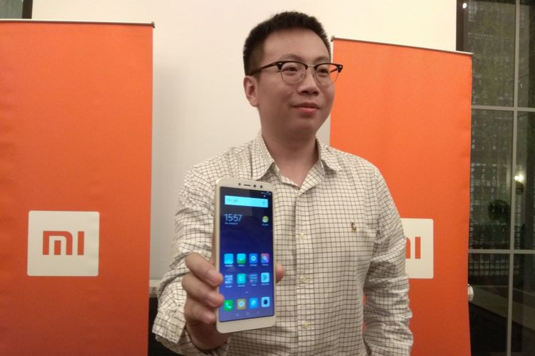 Steven Shi, Country Manager Xiaomi Indonesia di acara peluncuran Redmi S2 di jakarta, Selasa (22/5/2018).