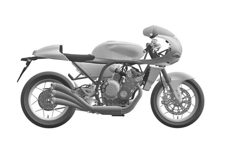 Gambar desain calon motor Honda berdesain retro yang terinspirasi Honda CBX