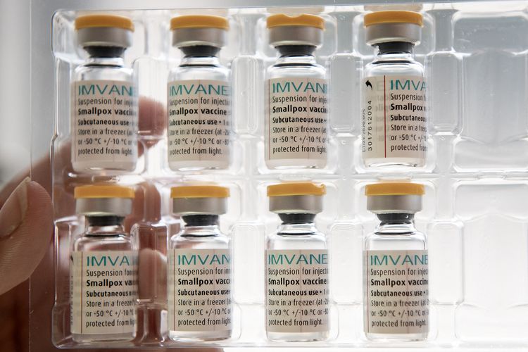 A photograph shows doses of Imvanex vaccine used to protect against Monkeypox virus at the Edison municipal vaccination center in Paris on July 27, 2022. French government announced on July 25, 2022 to mobilize additional arms to vaccinate against monkeypox, at a time when elected officials and associations denounce the lack of means to curb the outbreak of the disease. (Photo by ALAIN JOCARD / POOL / AFP)