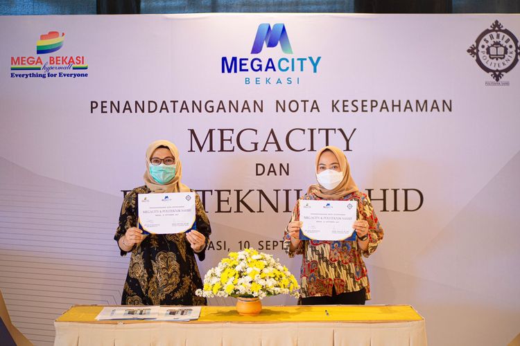 Megacity Bekasi memberikan pendidikan dan pelatihan di bidang pariwisata dan perhotelan kepada 5.000 mahasiswa Politeknik Sahid, Jakarta.