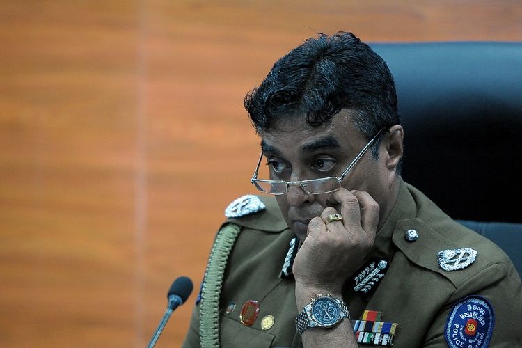 Kepala polisi Sri Lanka Inspektur Jenderal Pujith Jayasundara.