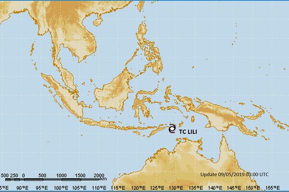 Siklon tropis Lili terbentuk di Laut Banda