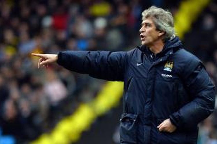 Manajer Manchester City, Manuel Pellegrini.