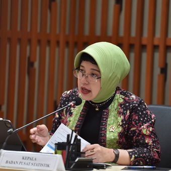 Kepala Badan Pusat Statistik (BPS) Amalia Adininggar