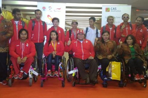 Atlet Paralimpiade Indonesia Tiba di Tanah Air 