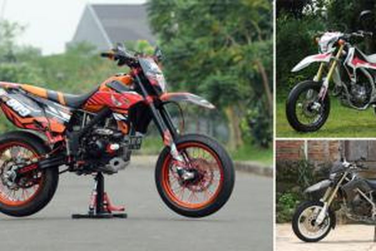 Beberapa contoh supermoto garapan Caos Custombike.