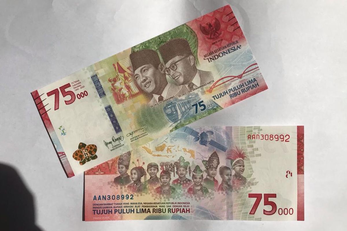Uang Peringatan Kemerdekaan ke-75 yang dikeluarkan Bank Indonesia.