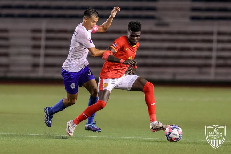 Pesepakbola Gambia Modou Manneh salah salah satu andalam Manila Digger FC dalam menantang Persib Bandung di play off AFC Champions League Two (ACL 2) 2025-2026. 