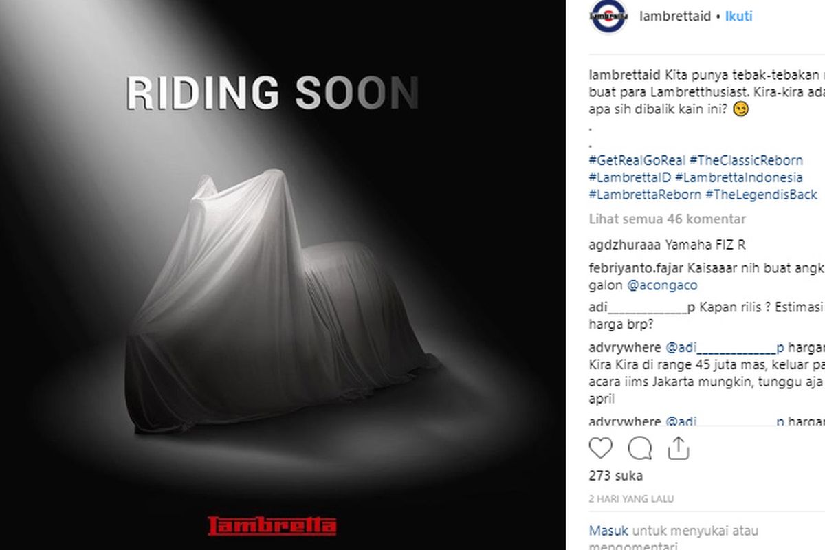 Lambretta mulai tampilkan video produknya yang diduga bakal di luncurkan di Indonesia