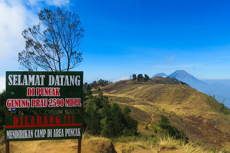 Panorama di salah satu puncak Gunung Prau