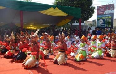 Festival Endog-endogan di Banyuwangi, Jawa Timur, Kamis (30/1/2014).