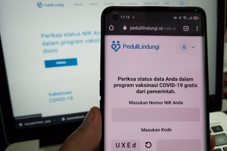 Situs milik pemerintah Peduli Lindungi menyediakan laman pengecekan calon penerima vaksin gratis.