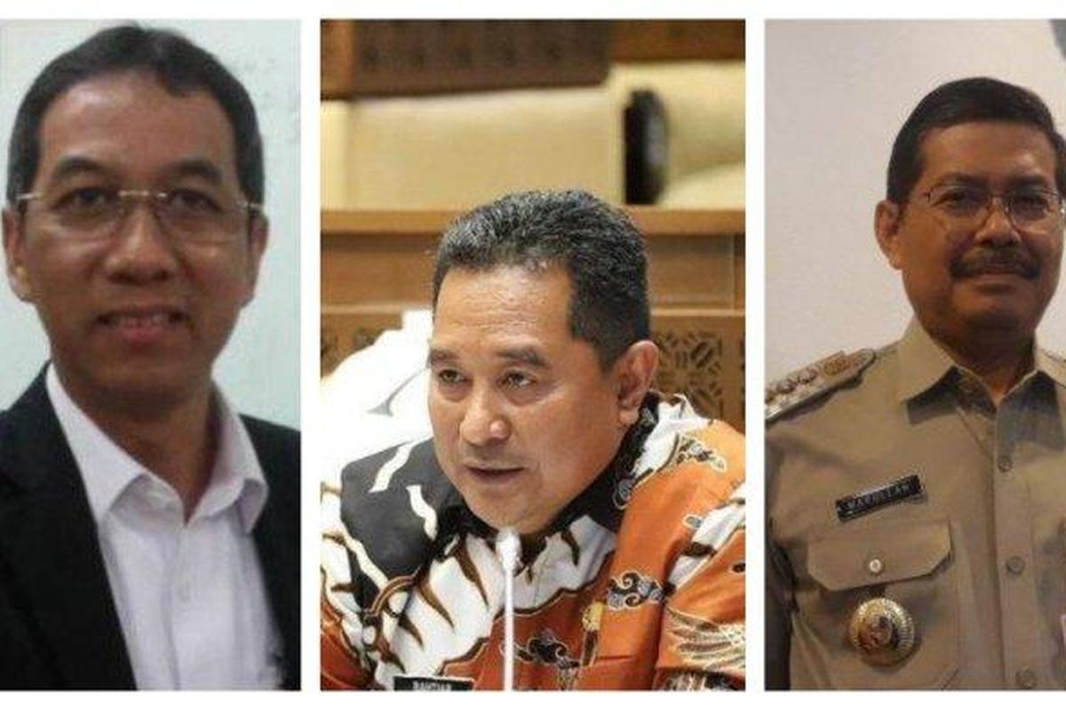 Kolase Foto Heru Budi Hartono, Bahtiar dan Marulla Matali. Ketua DPRD DKI Jakarta Prasetyo Edi Marsudi puas dengan tiga nama pengganti Anies Baswedan. Ini alasan politisi PDI Perjuangan itu, Selasa (13/9/2022). 