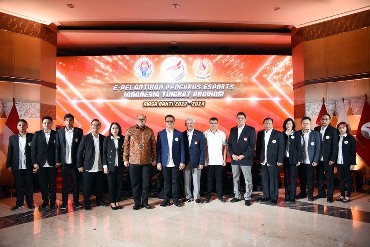 Pelantikan pengurus Esports Indonesia tingkat provinsi digelar di Jakarta pada Sabtu (14/3/2020).