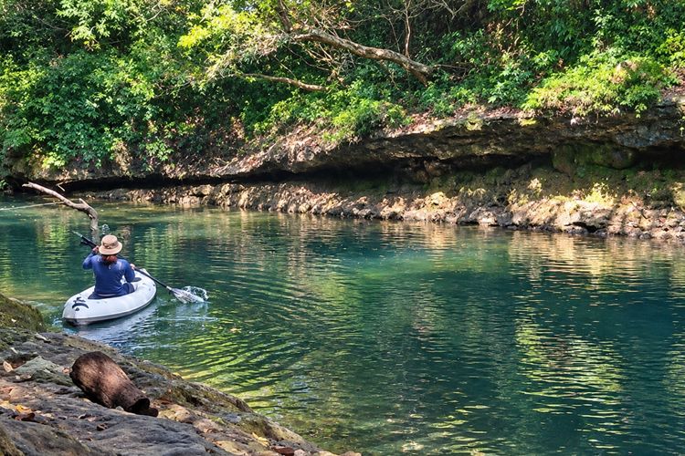 Pesona Sungai Cigerendong Pangandaran, Air Hijau Kebiruan Jernih dan Masih Sepi Wisatawan