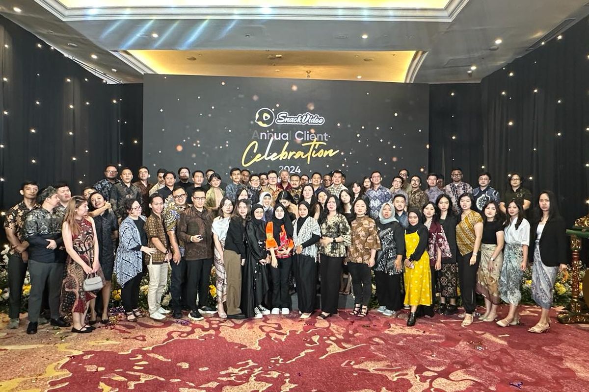 Perayaan Annual Client Celebration digelar SnackVideo di The Ritz-Calton Jakarta, Rabu (6/3/2024).