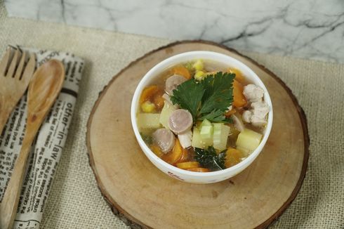 Resep Sayur Sop Ayam Komplet, Masak Pakai Rice Cooker