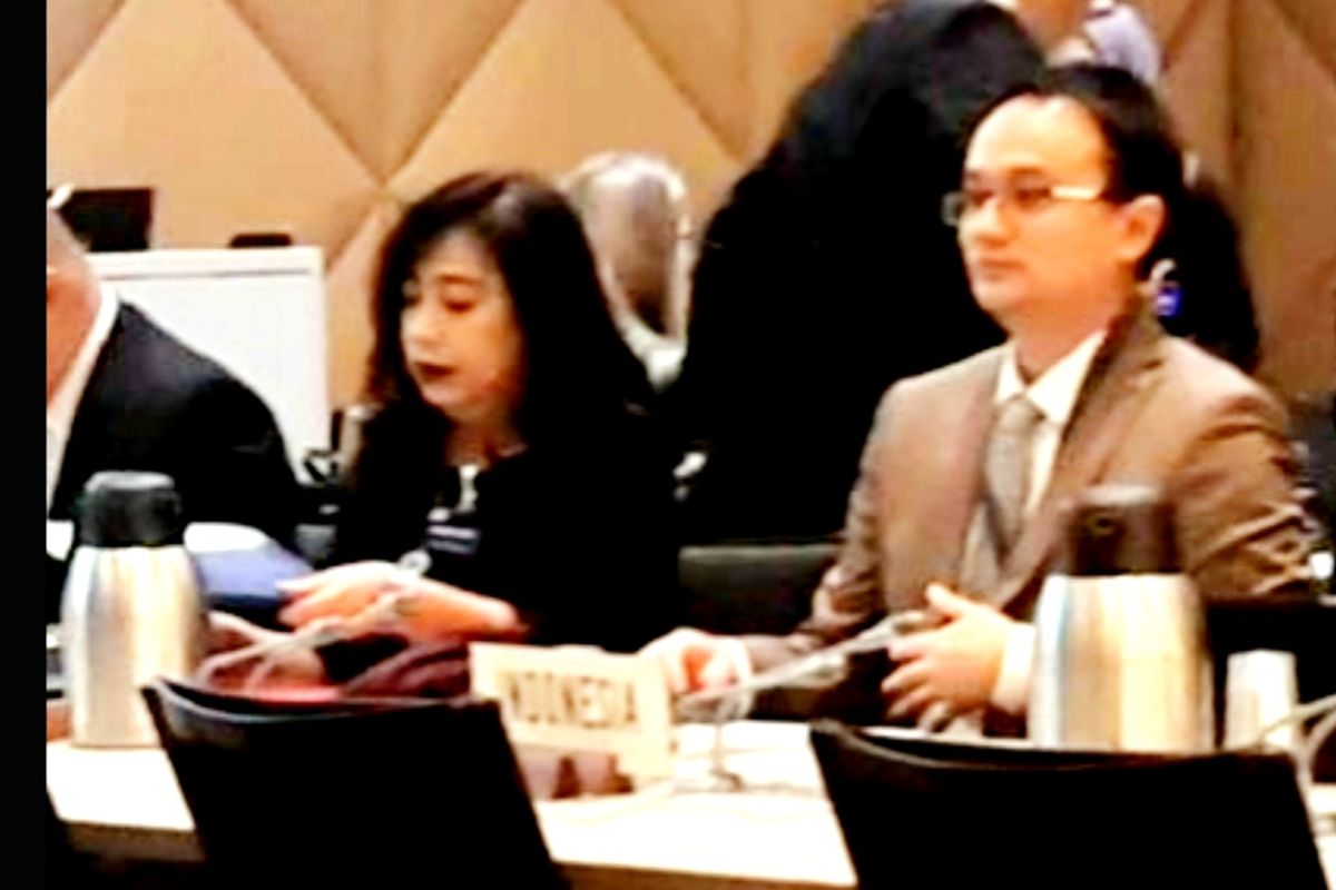 Wamendag Jerry Sambuaga bersama Direktur Pengamanan Perdagangan Pradnyawati, dalam Forum Konsultasi Sengketa Kelapa Sawit di WTO.