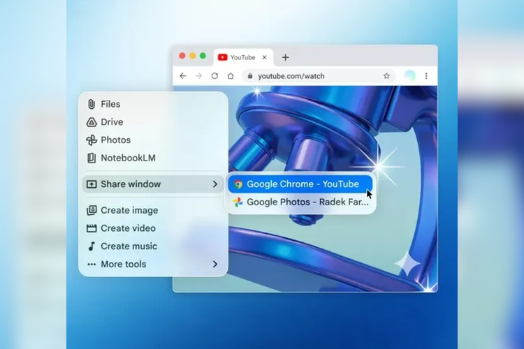 Tampilan Gemini AI di peranngkat Mac. 
